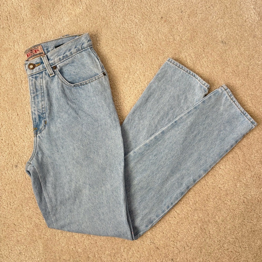 EXPRESS VINTAGE VTG 90S WOMEN’S TAPERED LIGHT WASH HIGH WAISTED MOM JEANS 9/10